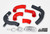 AUDI SEAT SKODA VW 1.8 / 2.0 TSI (MQB) do88 IC Pressure pipes (Black) with Red hoses