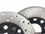 Rear V4 Cross Drilled & Slotted Brake Rotors - Pair (245x10) | ES3537661