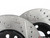Front V4 Cross Drilled & Slotted Brake Rotors - Pair (288x25) | ES3537313
