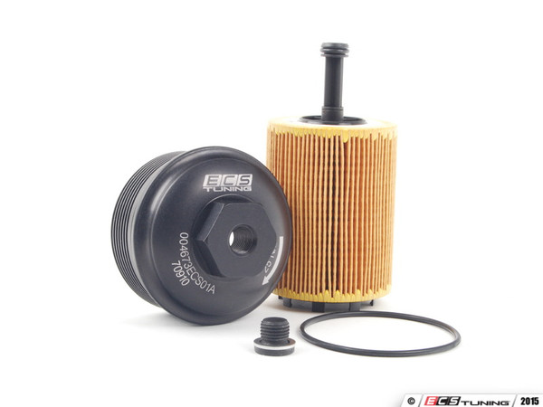 Black Billet Aluminum Oil Filter Housing - With Filter | ES2827112