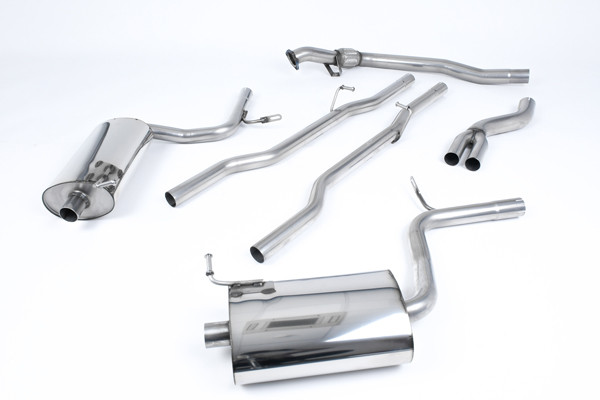 Milltek Cat Back Non Resonated with 90mm Jet Tips - A4 1.8T B6 quattro - 5 speed