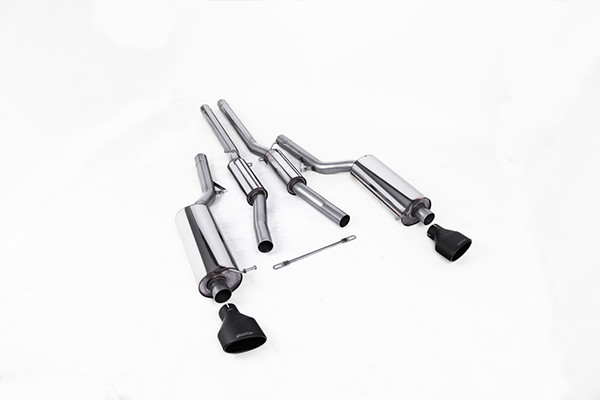 Milltek Cat Back Resonated Exhaust - Black Oval Tips - RS6 C5 V8 Bi-Turbo Saloon & Avant