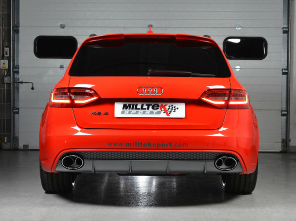 Milltek Cat Back Non Resonated Down pipes & Non Resonated Center Muffler - RS4 B8 4.2 FSI quattro Avant
