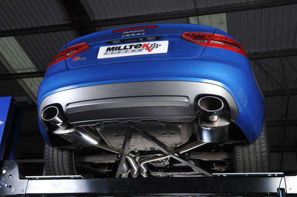 Milltek Cat Back Resonated Exhaust - Polished Oval Tips - S5 Cabriolet 3.0T quattro S-tronic