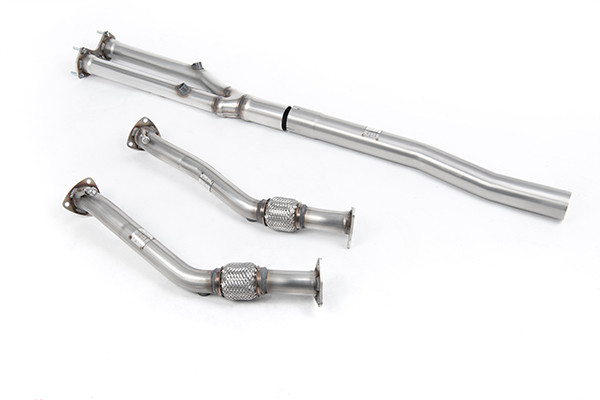 Milltek Exhaust Cat Delete Pipes - Connect to Factory Manifolds - MK5 Golf R32