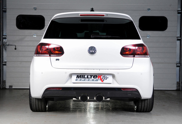 Milltek 2.75" Non Resonated Cat Back Exhaust - Titanium Tips - MK6 Golf R