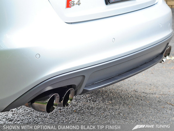 AWE Tuning Audi S4 3.0T Touring Edition Exhaust - Diamond Black Tips (90mm)