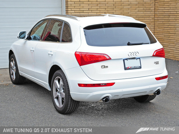 AWE Tuning Q5 2.0T Touring Edition Exhaust - Polished Silver Tips