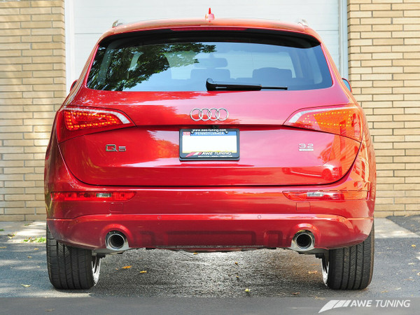 AWE Tuning Q5 3.2L Non-Resonated Exhaust System (Downpipe-Back) -- Diamond Black Tips