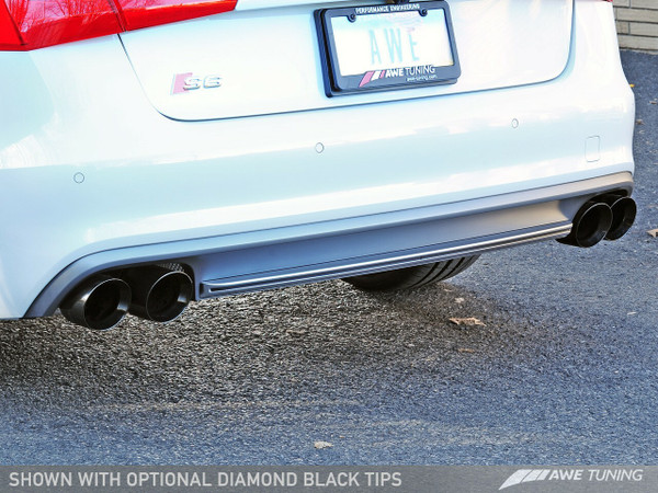 AWE Tuning S6 4.0T Touring Edition Exhaust- Diamond Black tips