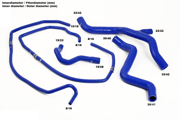 Coolant Hose Kit - Red - Volvo C30 / C70 / S40 / V50 T5 with Manual Transmission