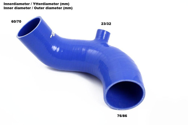 Volvo 740/940 Turbo 90-98 3'' Intake hose Blue