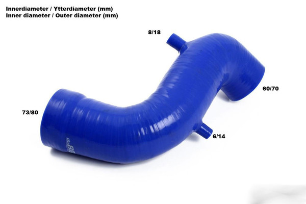 SAAB 9-3 2.0T 2003- Intake hose - Black