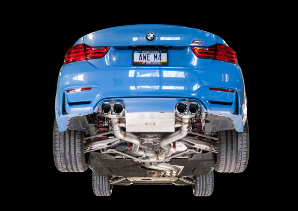 AWE Tuning BMW F8X M3/M4 Non Resonated SwitchPath Exhaust -- Diamond Black Tips (90mm)