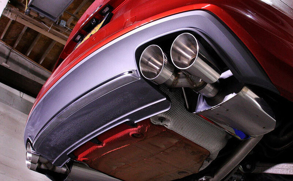 Milltek Resonated Cat Back Exhuast Ceramic Black Tips - Audi S4 3.0 Supercharged B8.5