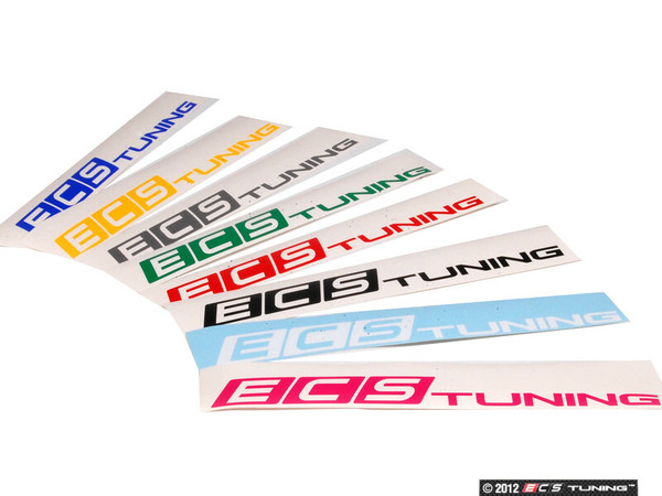 Red ECS Tuning Window Sticker - Priced Each | ES4703