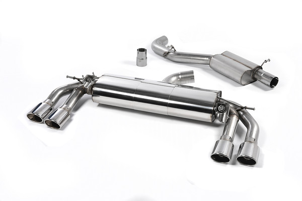 Milltek Resonated Cat Back - Quad Oval Polished Tips - TTS 2.0T MK3