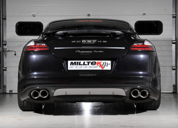 Milltek 2.75" Cup / Non Resonated Cat Back System - Quad 100mm GT Titanium Tips - Panamera Turbo & Turbo S