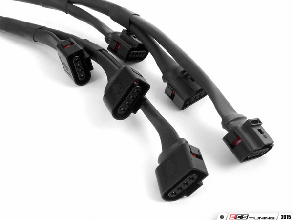 2.0T Coil Pack Conversion Kit - Anodized Black Plates with Red Coil Packs