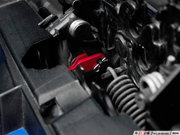 Billet Aluminum Hood Pull Release Rod - Red Anodized