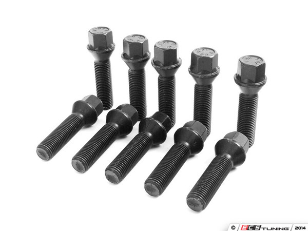 Wheel Spacer & Bolt Kit - 17.5mm With Black Conical Seat Bolts