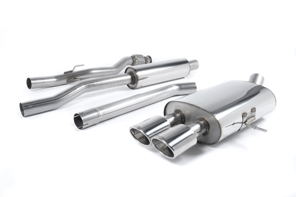 Milltek Resonated 2.5" Cat Back Exhaust - Twin Jet Oval Polished Tips - R56 & R58 Cooper S