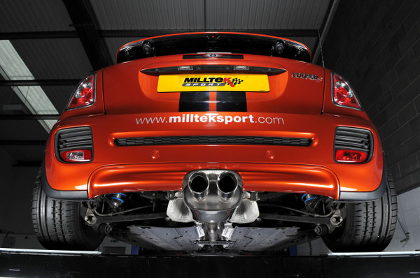 Milltek Non Resonated 2.5" Cat Back Exhaust - Twin 80mm GT Polished Tips - R56 & R58 Cooper S