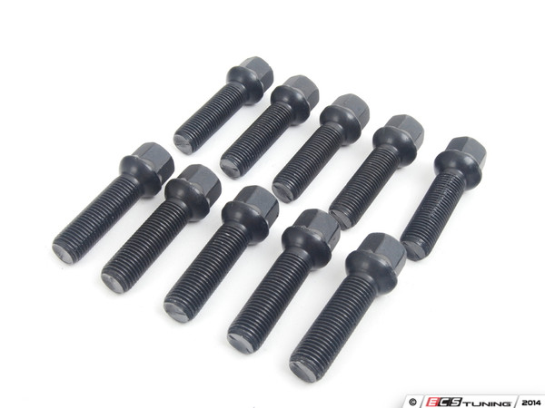 ECS Wheel Spacer & Bolt Kit - 17.5mm With Black Ball Seat Bolts