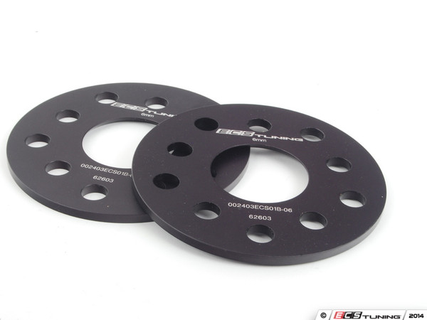 ECS Wheel Spacer & Bolt Kit - 6mm With Black Conical Seat Bolts