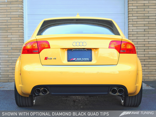 AWE Tuning RS4 Track Edition Exhaust - Diamond Black Tips