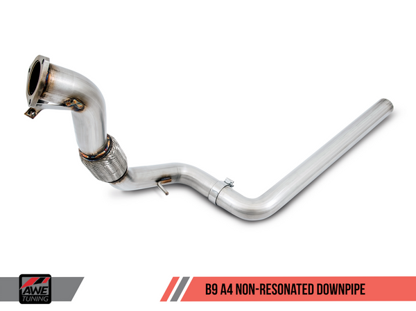 AWE Tuning B9 A4 Track Edition Exhaust, Dual Outlet - Diamond Black Tips (includes DP)