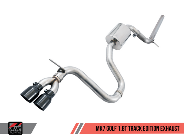 AWE Tuning VW MK7 Golf 1.8T Track Edition Exhaust with Diamond Black Tips (90mm)