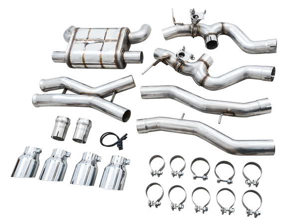 AWE SwitchPath™ Exhaust for BMW G8X M3/M4 - Chrome Silver Tips