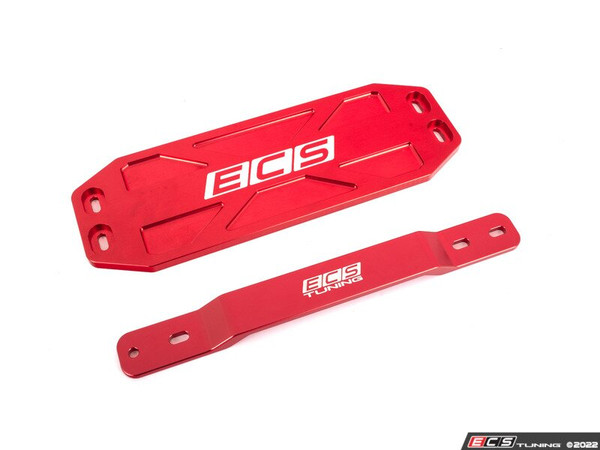 Billet Aluminum Tunnel Brace Kit - Front & Rear - Red Anodized