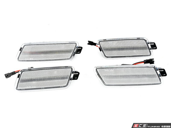 C7 A7 LED Front & Rear Bumper Side Marker Set - Clear