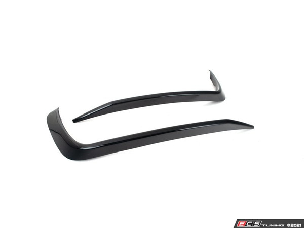C7 S6 / A6 S-Line Front Bumper Grille Accent Set - Gloss Black