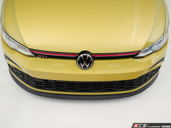 VW MK8 GTI Front Lip Spoiler - Flush Style - Textured Black