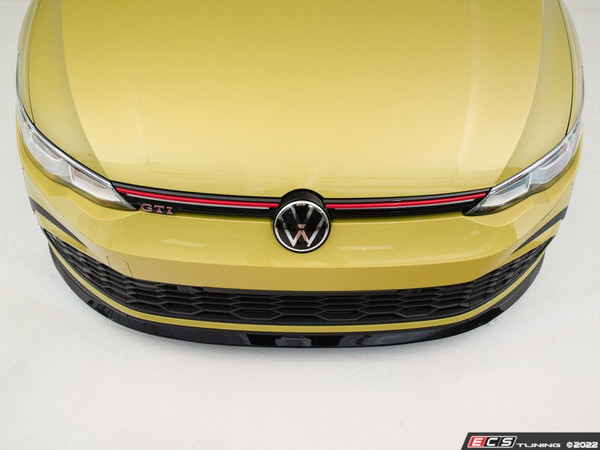 VW MK8 GTI Front Lip Spoiler - Flush Style - Gloss Black