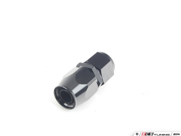 -10 AN Straight Fitting - Reusable Swivel To AN Female - Black Anodized