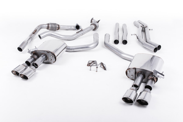 Milltek Cat Back Non-Resonated (Louder) with Quad Polished Oval Trims