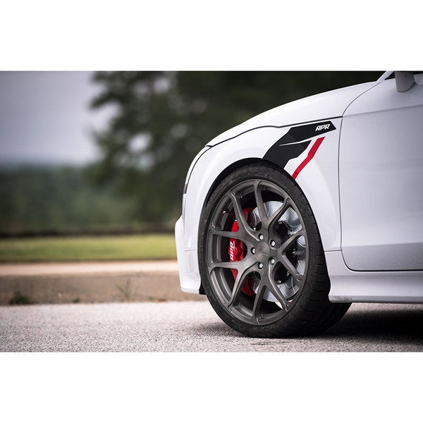 APR Sideburn Fender Decals -  Black APR Section with Red Stripe