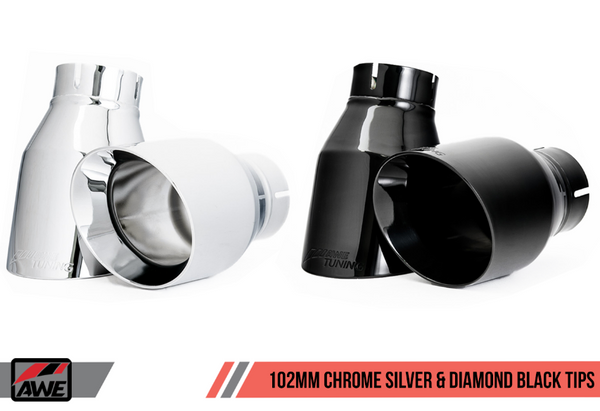 AWE Audi B9 S5 Sportback Touring Edition Exhaust - Non-Resonated (Silver 102mm Tips)