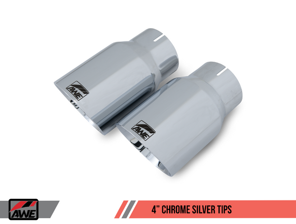 AWE S550 Mustang GT Cat-back Exhaust - Track Edition (Chrome Silver Tips)