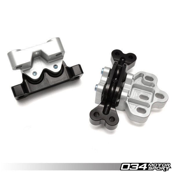 Motorsport Engine/Transmission Mount Pair, 8J/8P Audi A3/TT 3.2L & MkV Volkswagen R32, Billet Aluminum