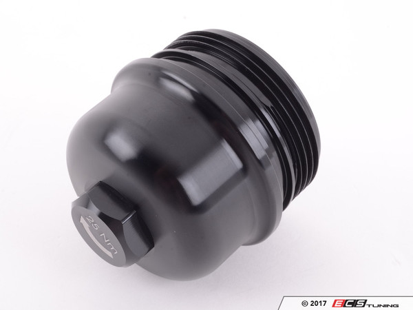 Billet Aluminum Oil Filter Housing Cap - Black Anodized
