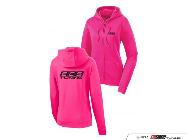 Pink ECS Ladies Zip Up Hoodie - 2X