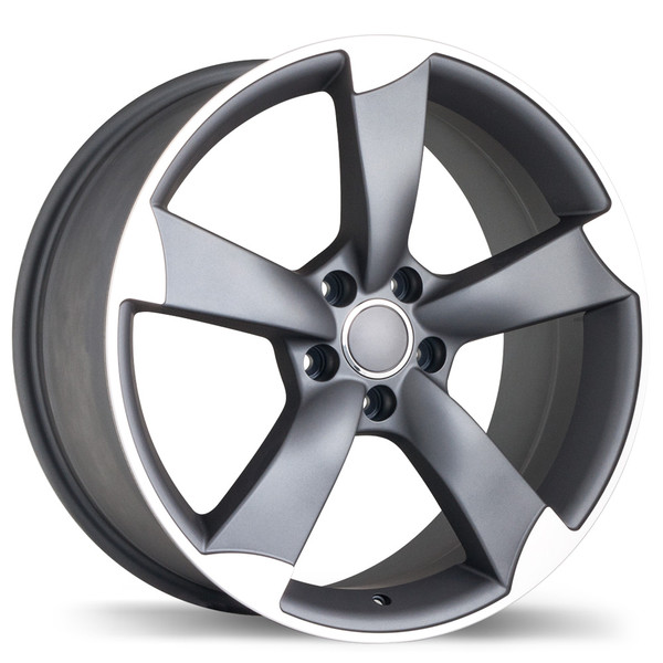 R134A 19x8.5 5x112mm +35 66.5mm | Matte Gunmetal w/Machined Face Finish