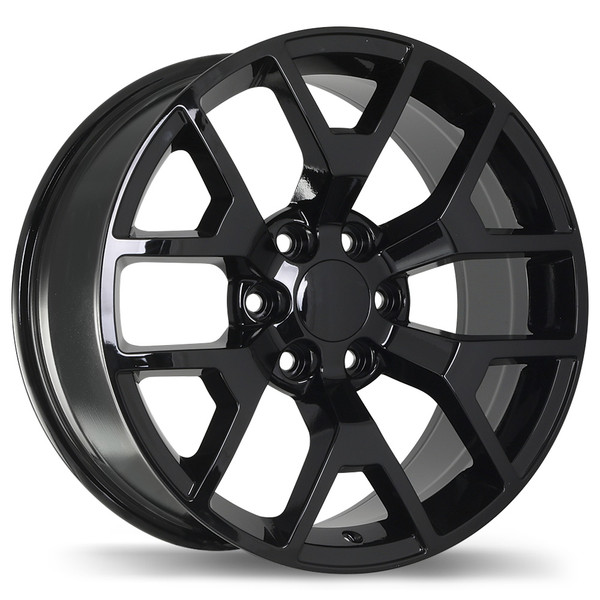 R162A 22x9.0 6x139.7mm +27 78.1mm | Gloss Black Finish