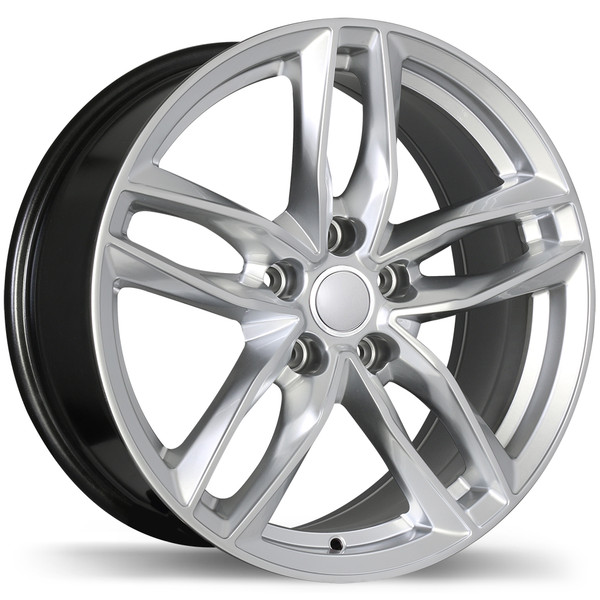 R167 18x8.0 5x112mm +42 66.5mm | Hyper Silver Finish