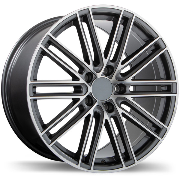 R206 20x11.0 5x130mm +65 71.6mm | Gloss Gunmetal with Machined Face Finish